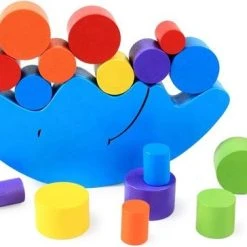 ZaciaToys Houten Balans Spel - Blokken - Maan - Educatief Speelgoed - Evenwichtsspel - Motoriek - Concentratie